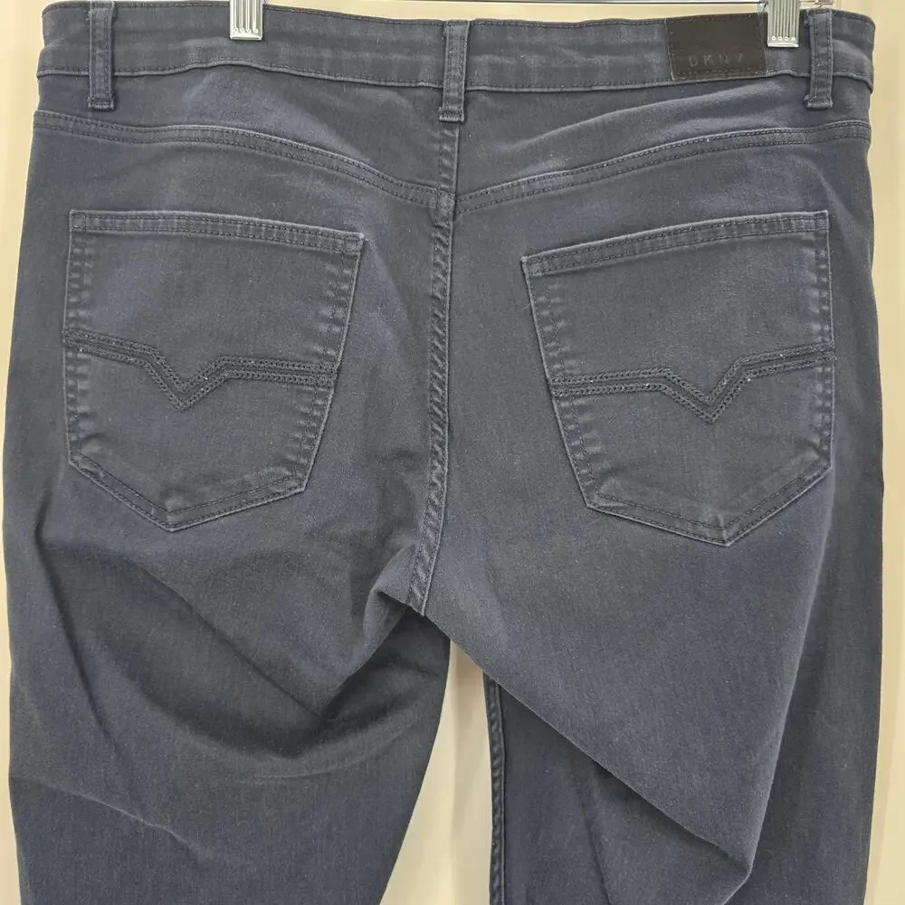DKNY Mens size 36/32 Bedford Slim Straight Fit Dark Wash Denim Jeans Blue